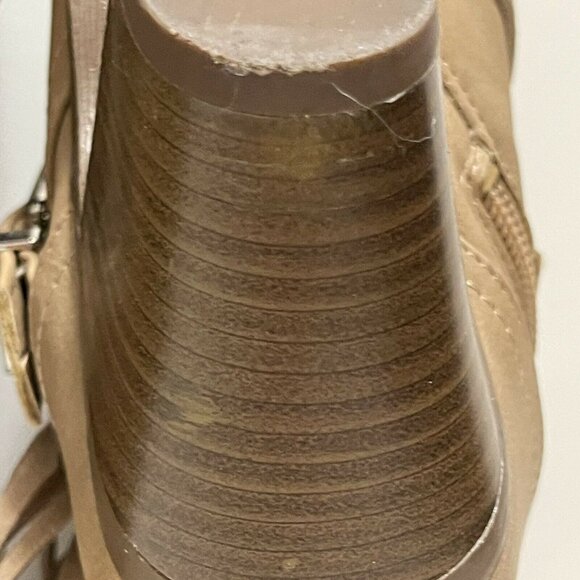 Circus By Sam Edelman Size 6.5M Tan Faux Suede Ankle Boots With Fringe Detail - Picture 11 of 11